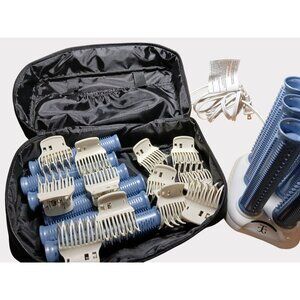 CALISTA TOOLS ION HOT ROLLERS Long Length Style Set 12 Rollers 12 Clips Base